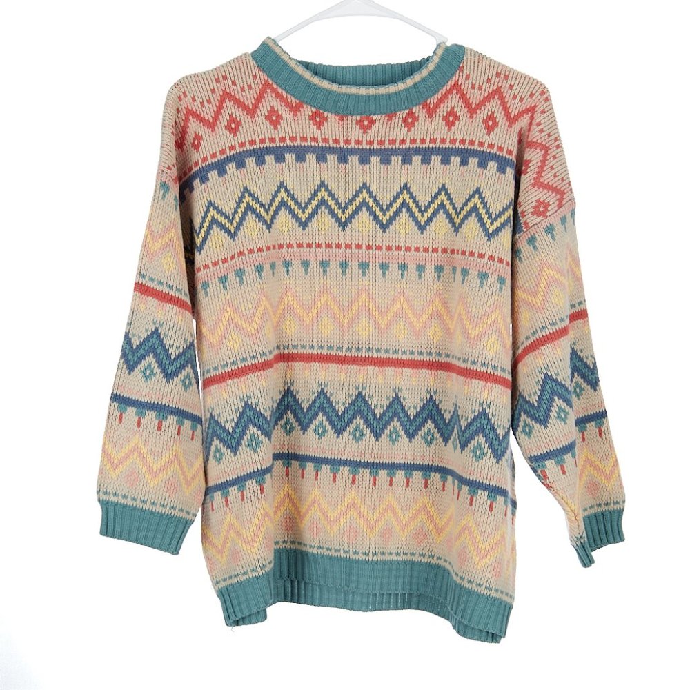 Vintage Acrylic Grannycore Sweater Women's Small